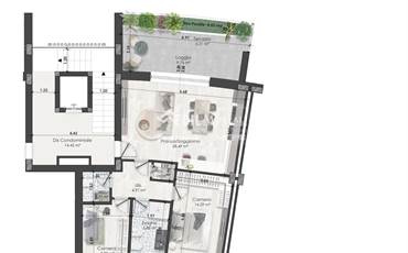ATTICO DI 100 MQ IN PALAZZINA NUOVA ZONA SACCA