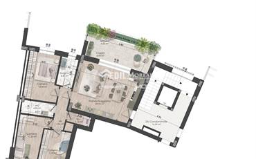 ATTICO DI 109 MQ IN PALAZZINA NUOVA ZONA SACCA